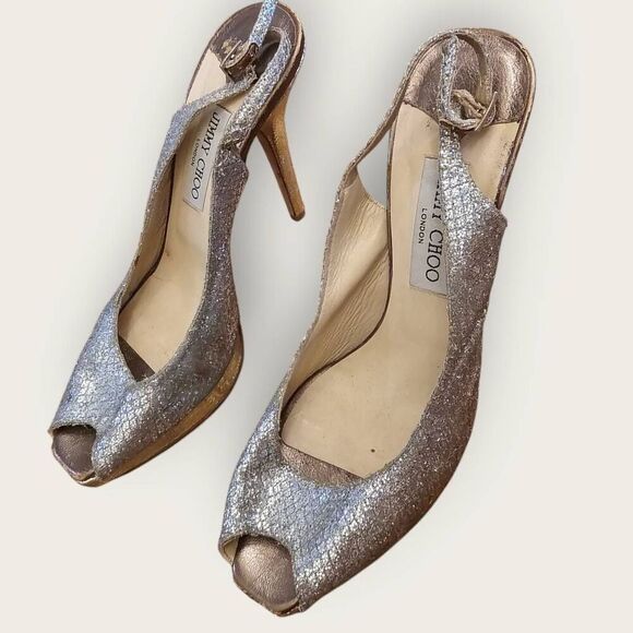 Jimmy Choo Sparkly Heels SZ 9 - Picture 6 of 7